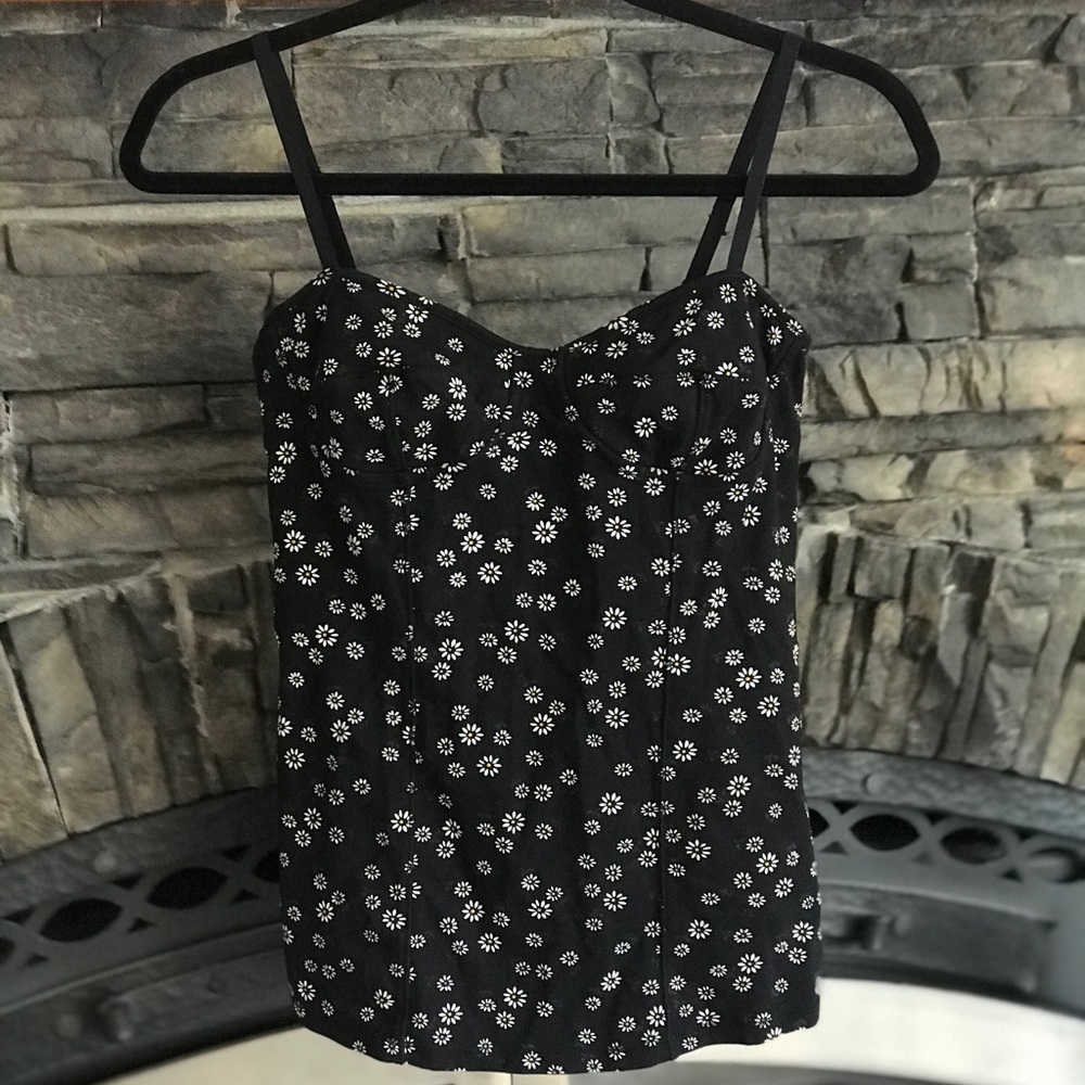 TALULA Corset Fitted Daisy Tank Top